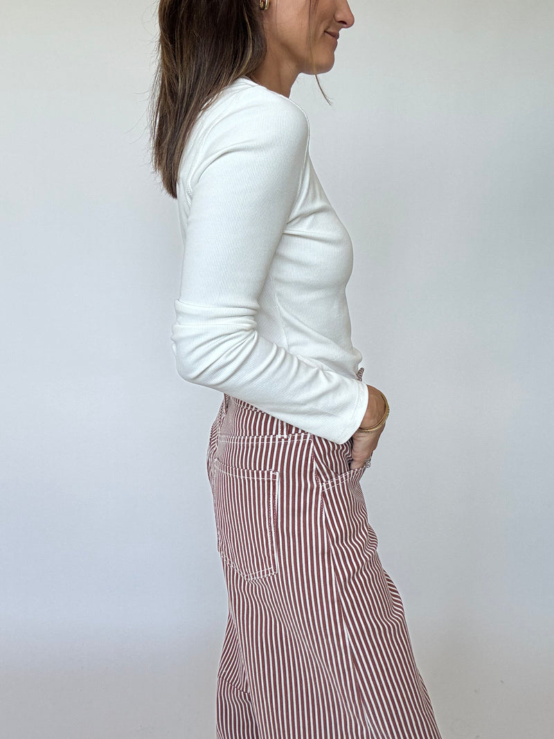 Sophie Long Sleeve Tee - White