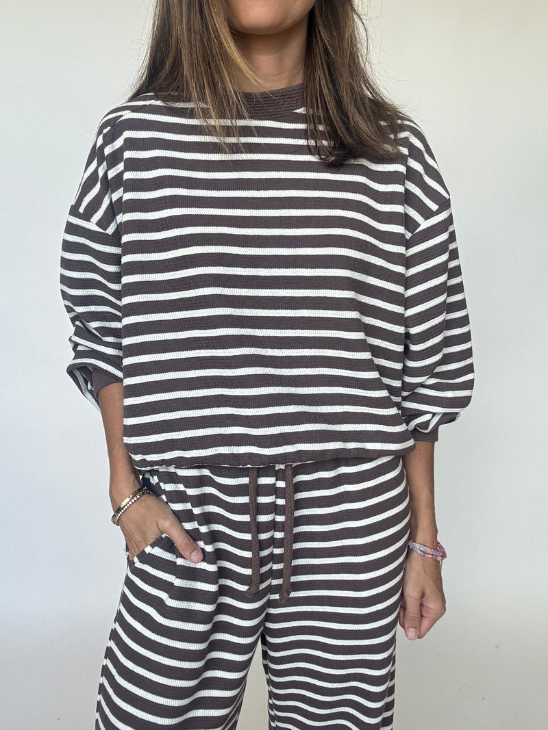 Striped Cloud Knit Top