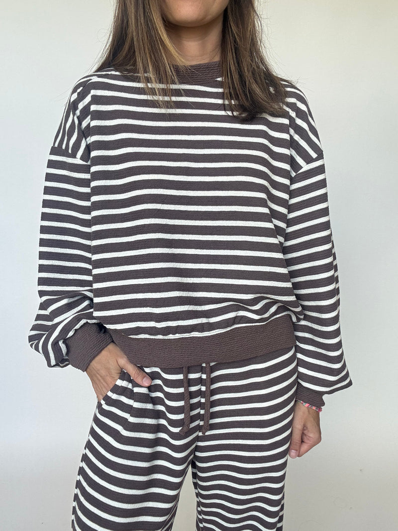 Striped Cloud Knit Top