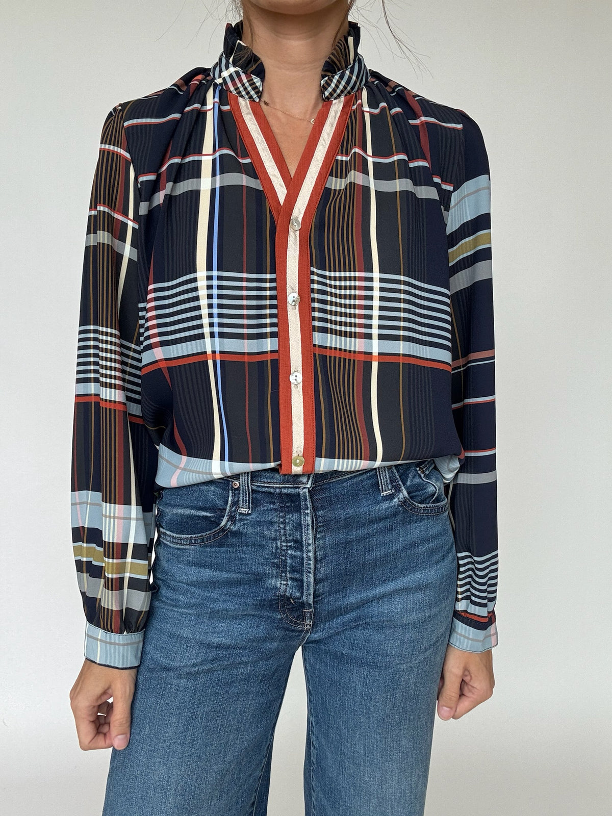 Fall Plaid Blouse | THML