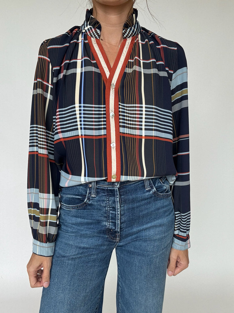 Fall Plaid Blouse | THML