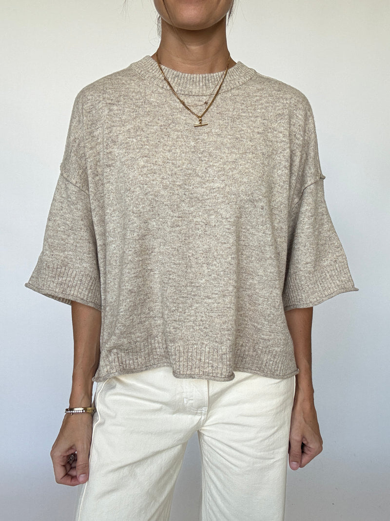 Carter Knit Top - Oatmeal