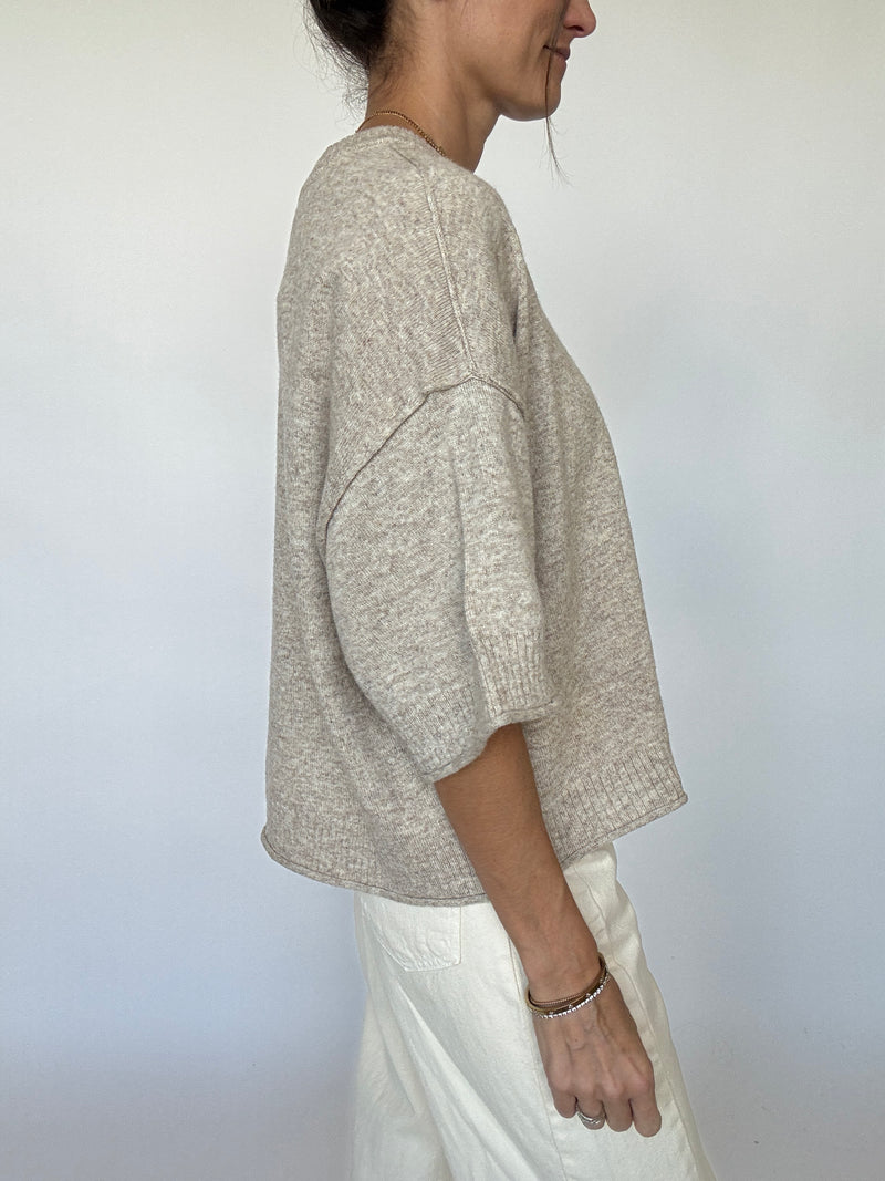Carter Knit Top - Oatmeal