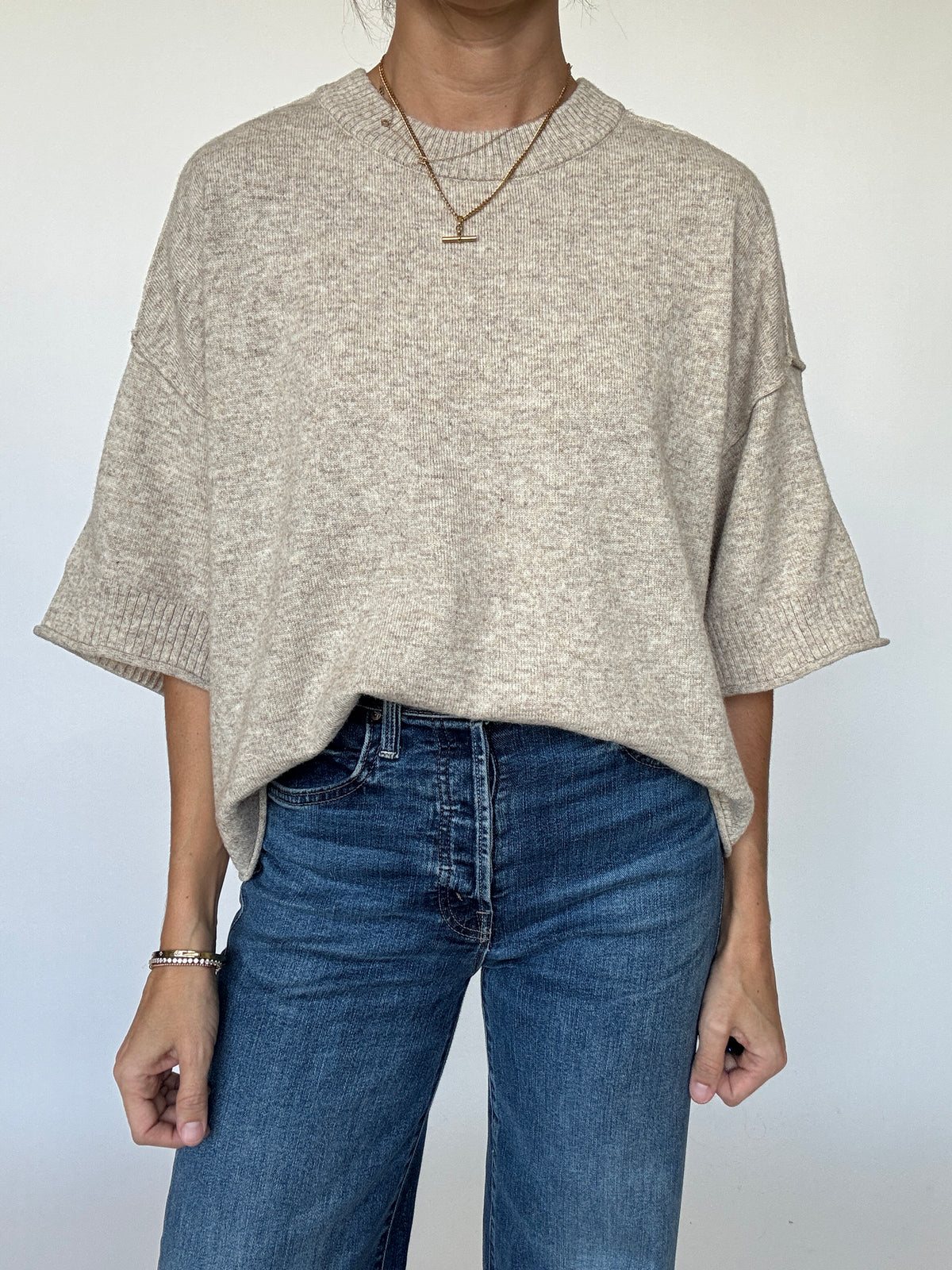 Carter Knit Top - Oatmeal