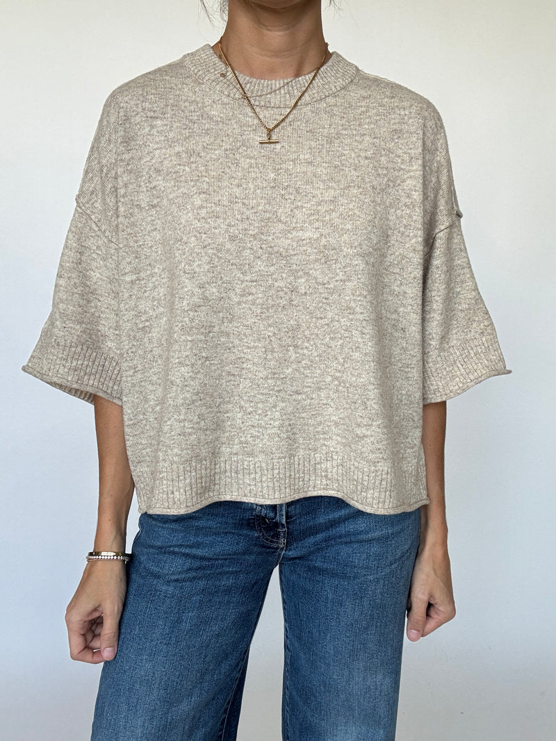 Carter Knit Top - Oatmeal