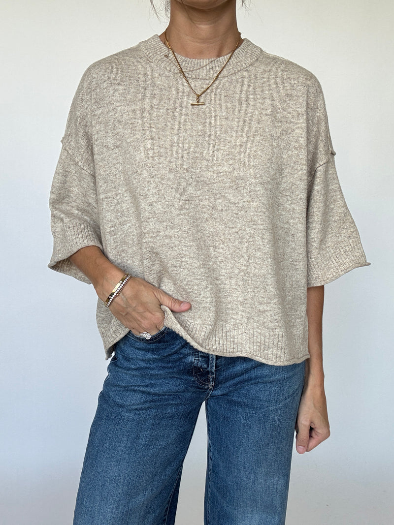 Carter Knit Top - Oatmeal