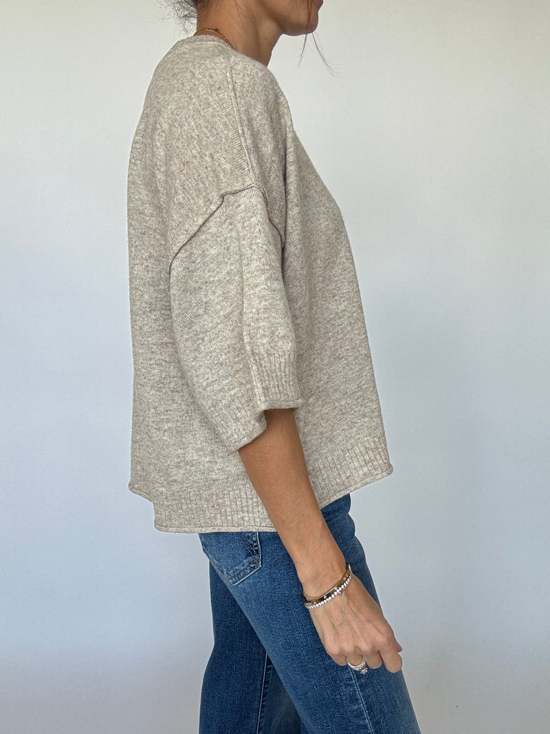 Carter Knit Top - Oatmeal