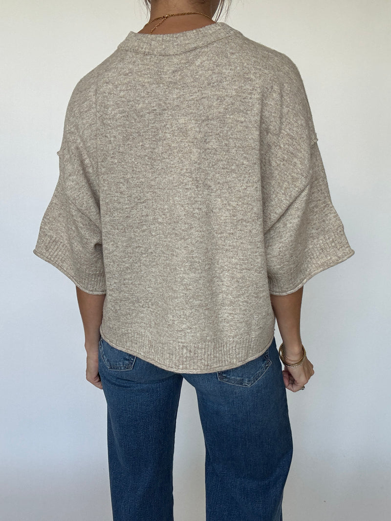 Carter Knit Top - Oatmeal