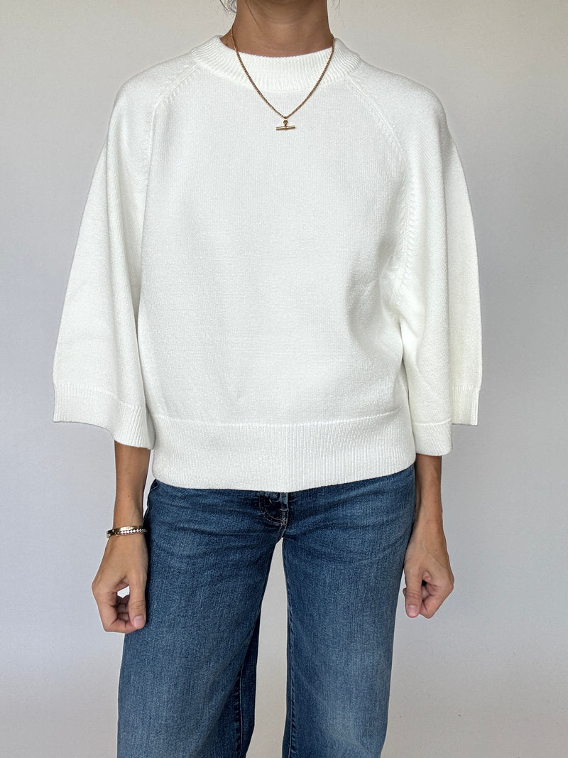 Hazen Wide Sleeve Sweater - Cream
