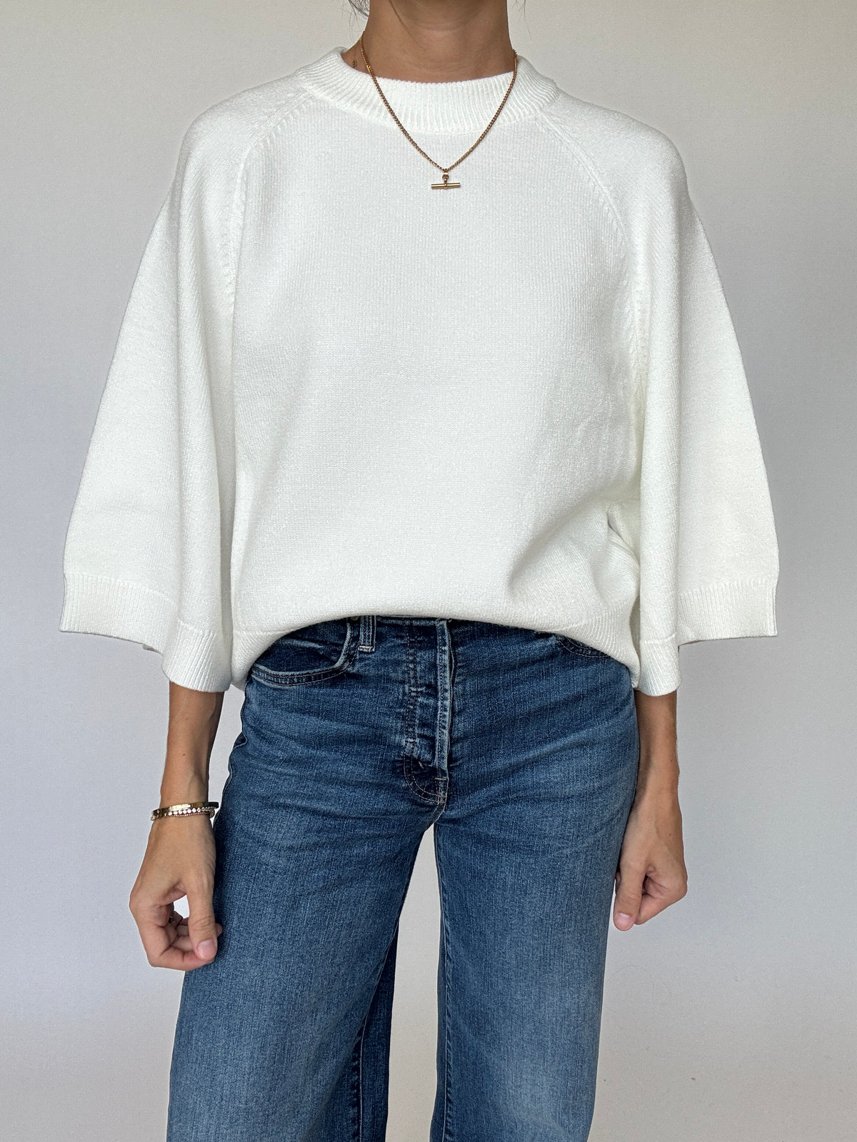 Hazen Wide Sleeve Sweater - Cream