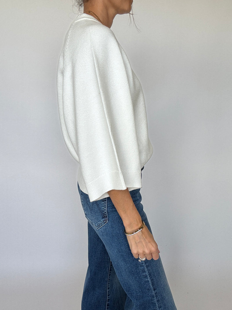 Hazen Wide Sleeve Sweater - Cream