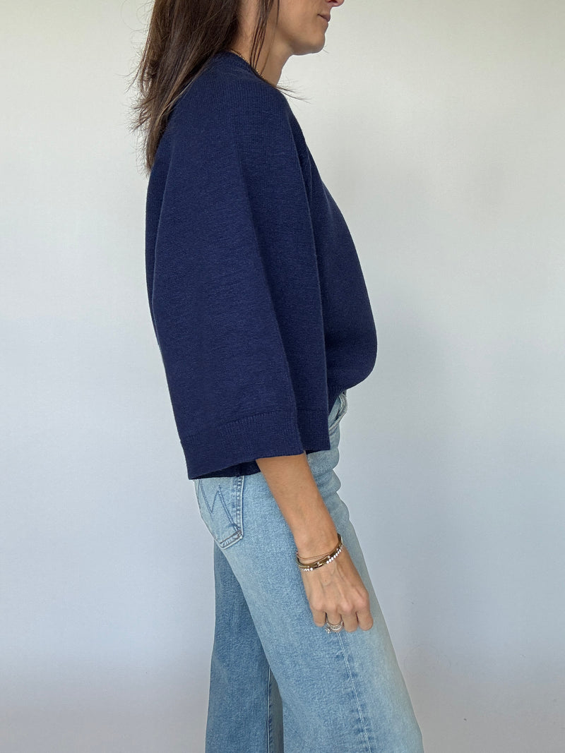 Hazen Wide Sleeve Sweater - Navy