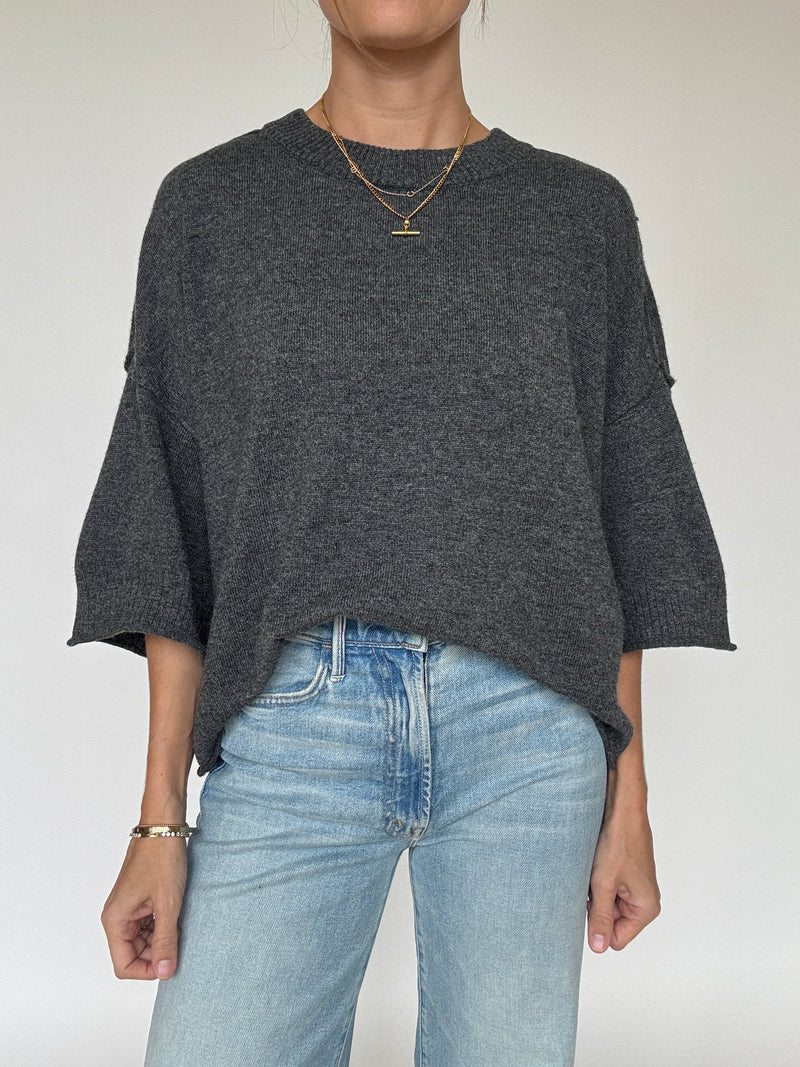 Carter Knit Top - Charcoal