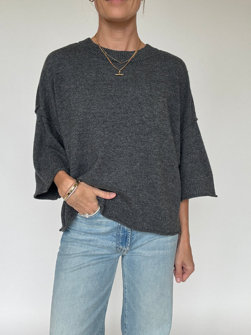 Carter Knit Top - Charcoal