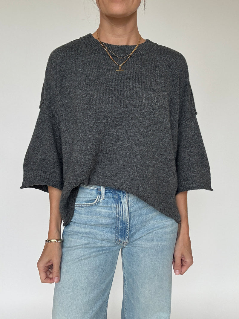 Carter Knit Top - Charcoal