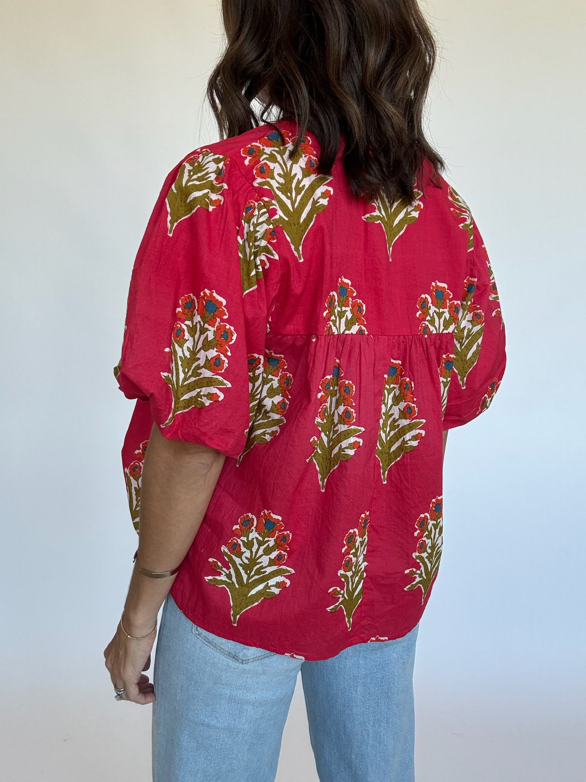 Maggie Floral Puff Sleeve Top | THML | FINAL SALE