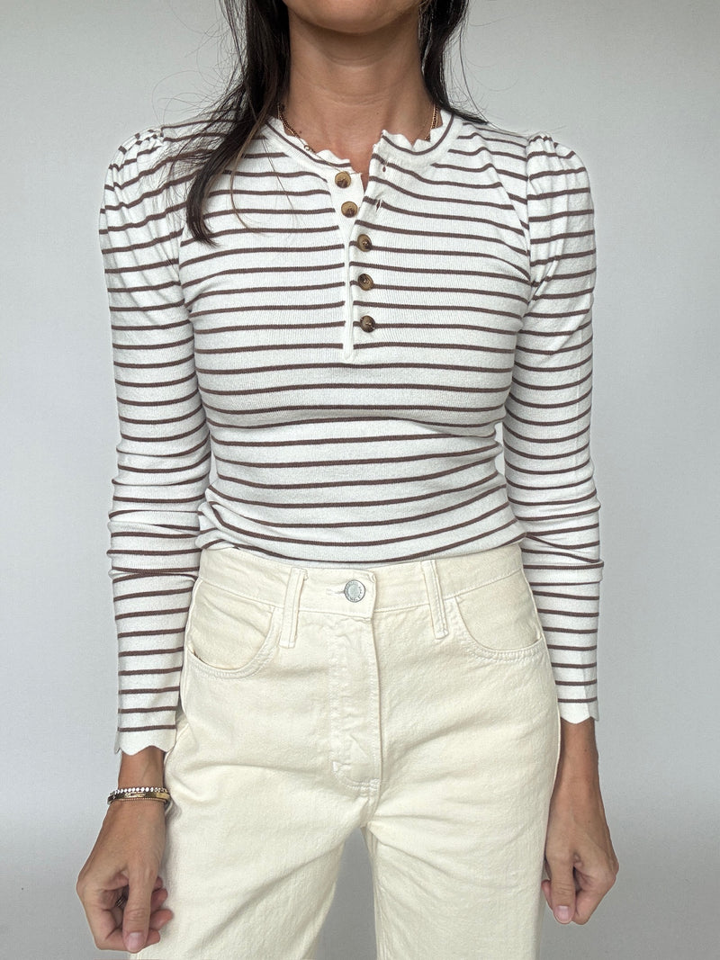 Margo Striped Henley Top