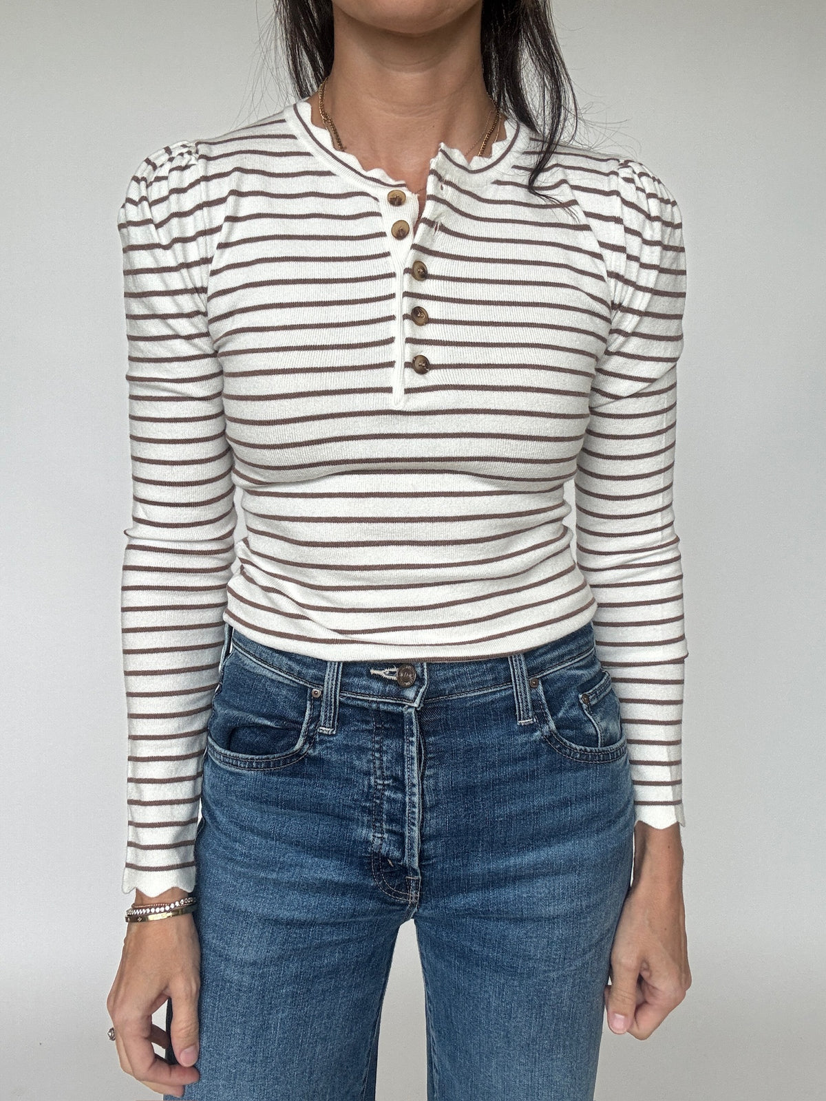 Margo Striped Henley Top
