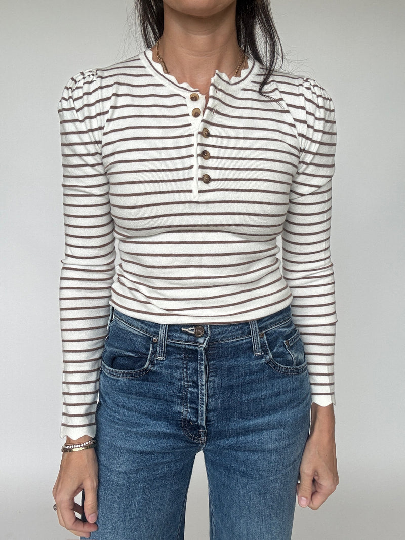Margo Striped Henley Top