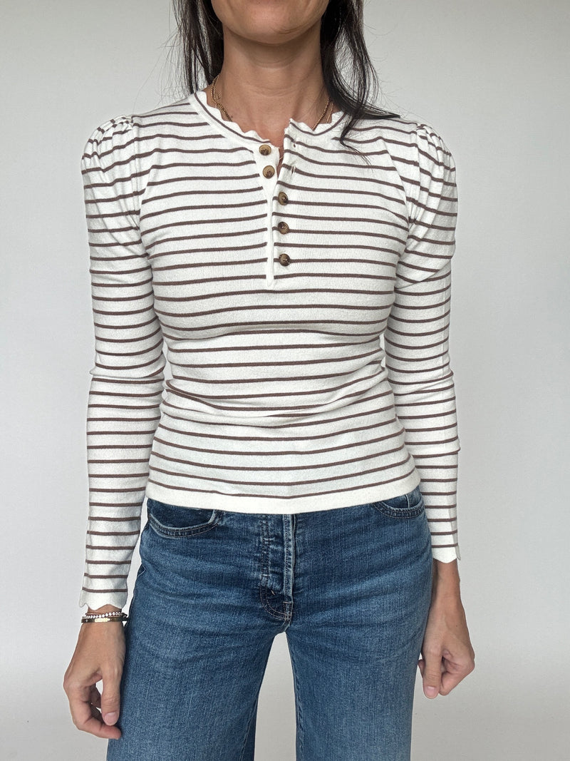 Margo Striped Henley Top