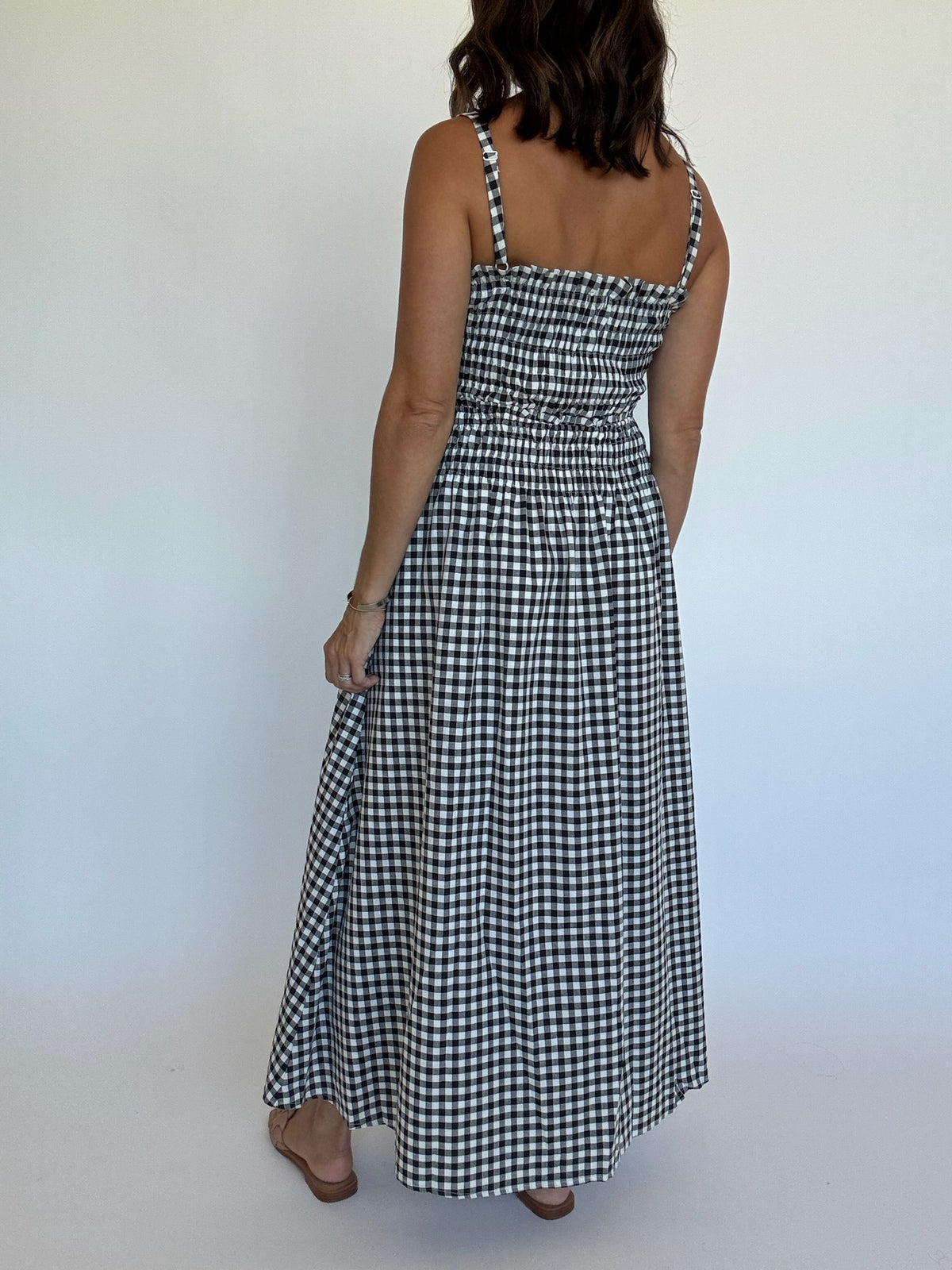 Gingham Smocked Bodice Maxi Dress | FINAL SALE