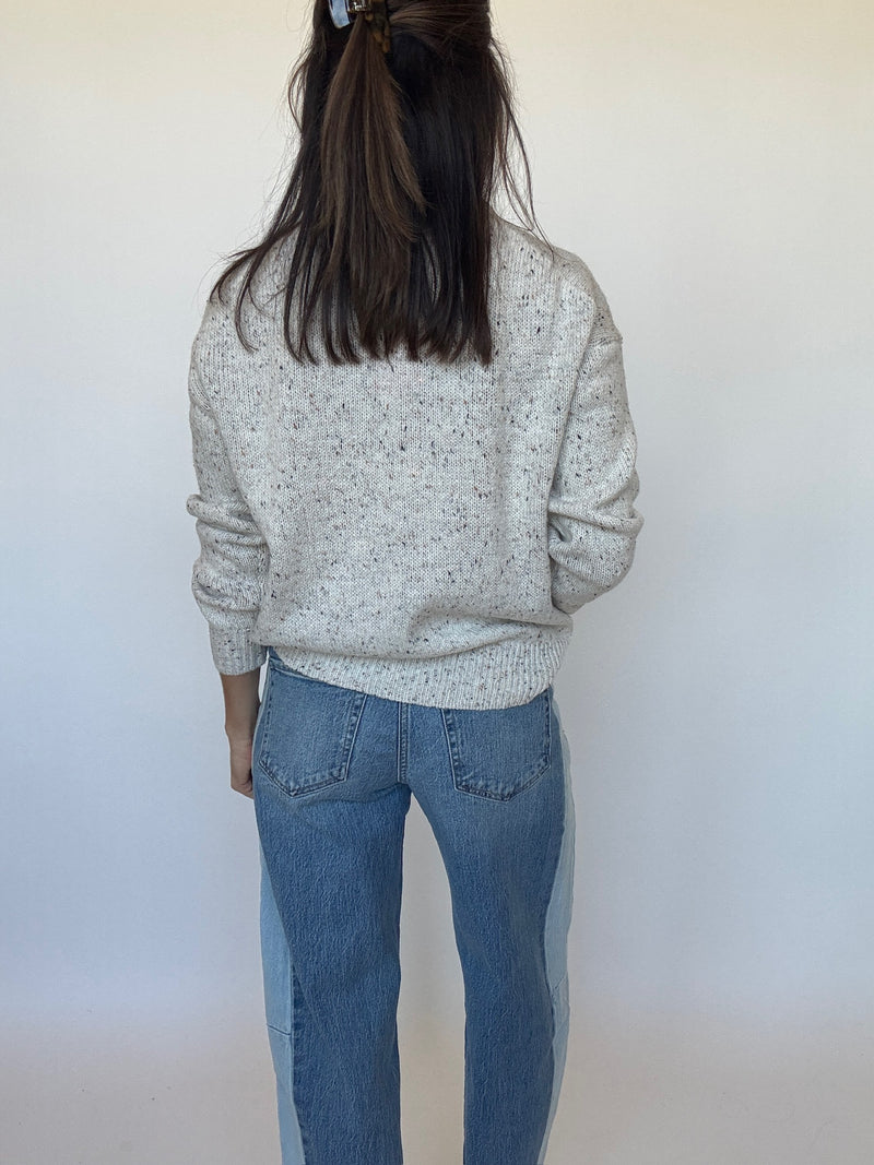 Ellie Speckled Henley Sweater