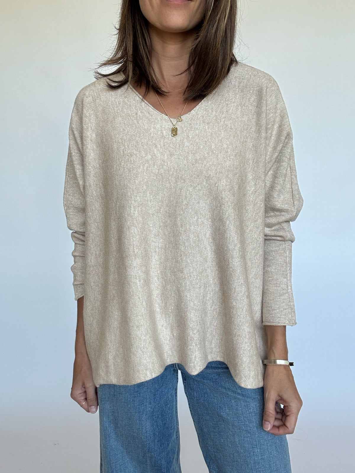Hannah Oversized V-Neck Sweater