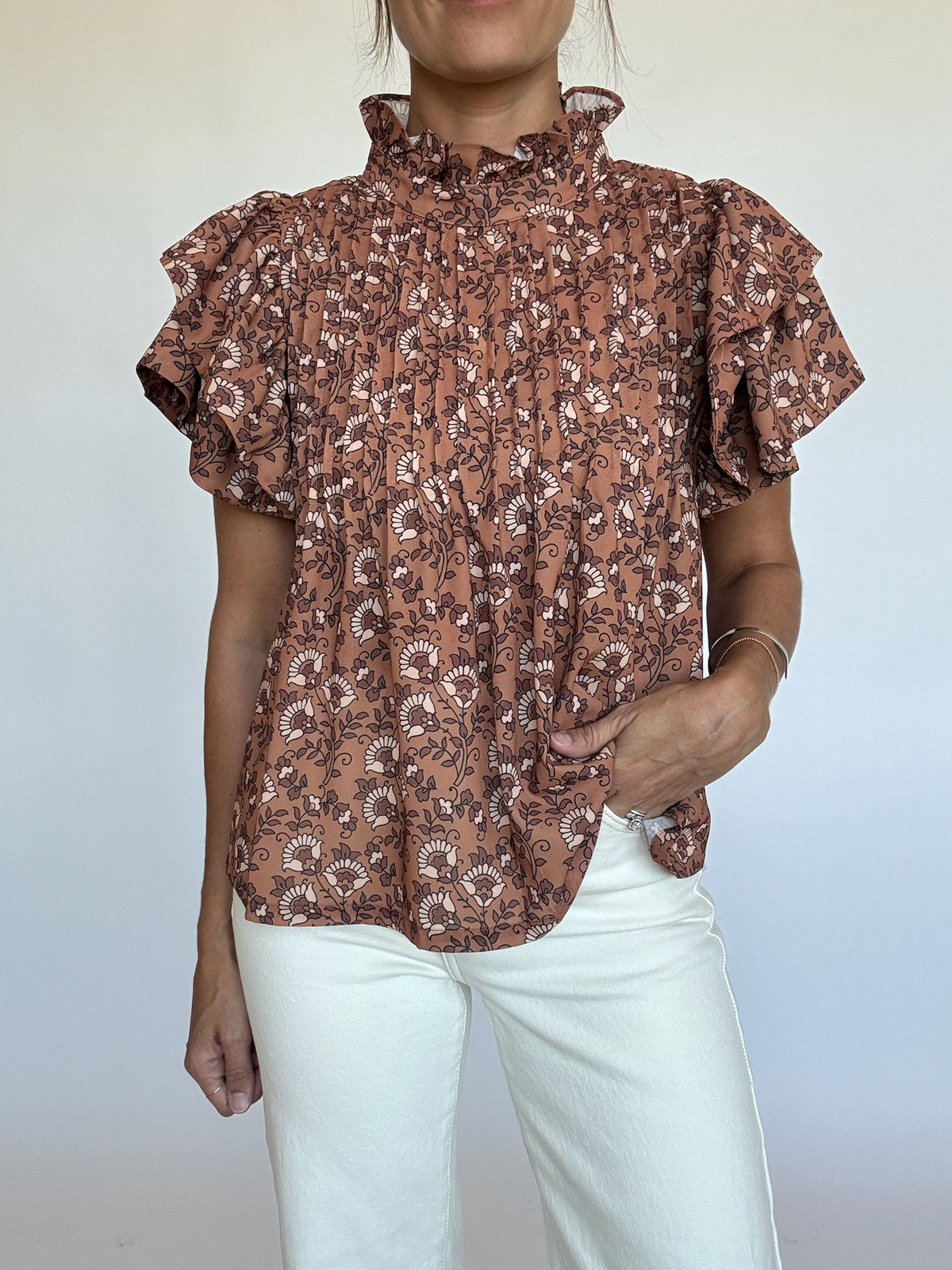 Alyssa Mock Neck Top