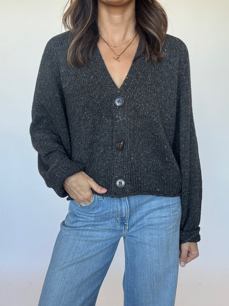 Charcoal Relaxed Cardigan