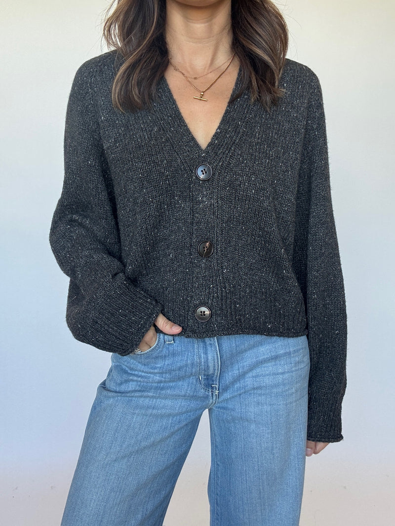 Charcoal Relaxed Cardigan