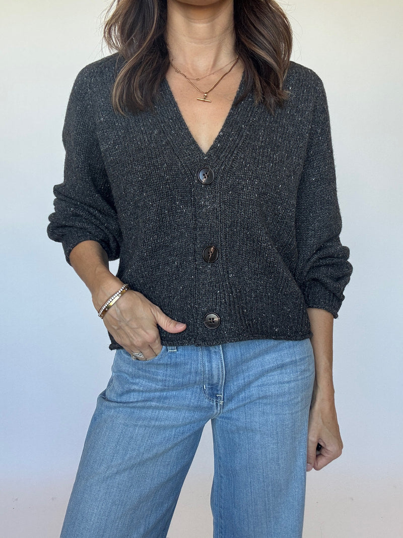 Charcoal Relaxed Cardigan