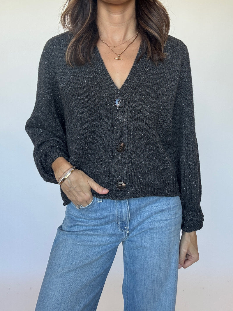 Charcoal Relaxed Cardigan