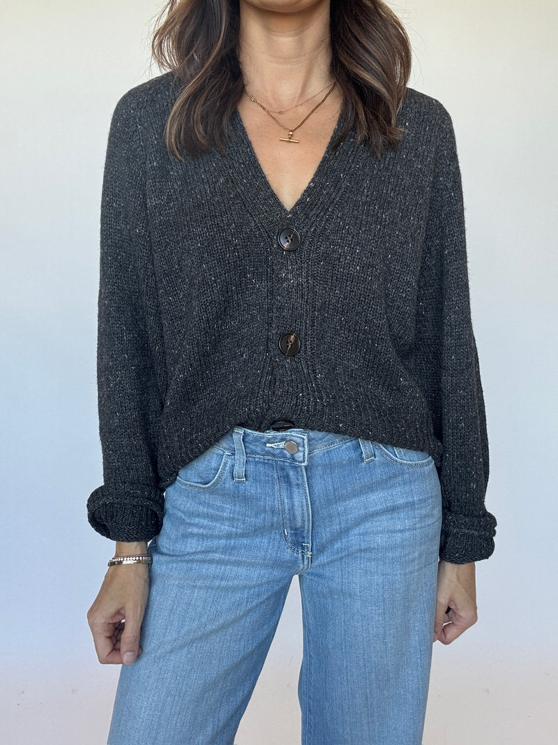 Charcoal Relaxed Cardigan