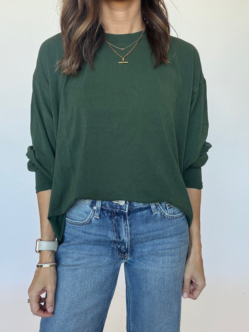 Pima Luxe Longsleeve Tee - Sycamore