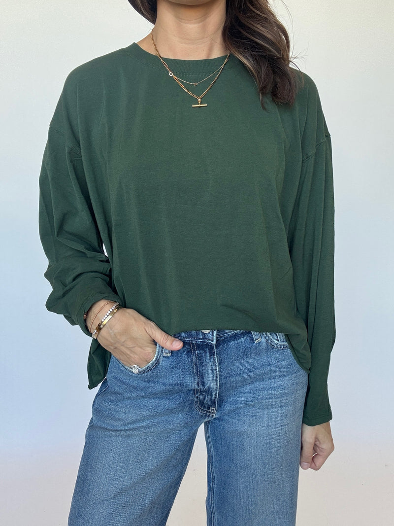Pima Luxe Longsleeve Tee - Sycamore