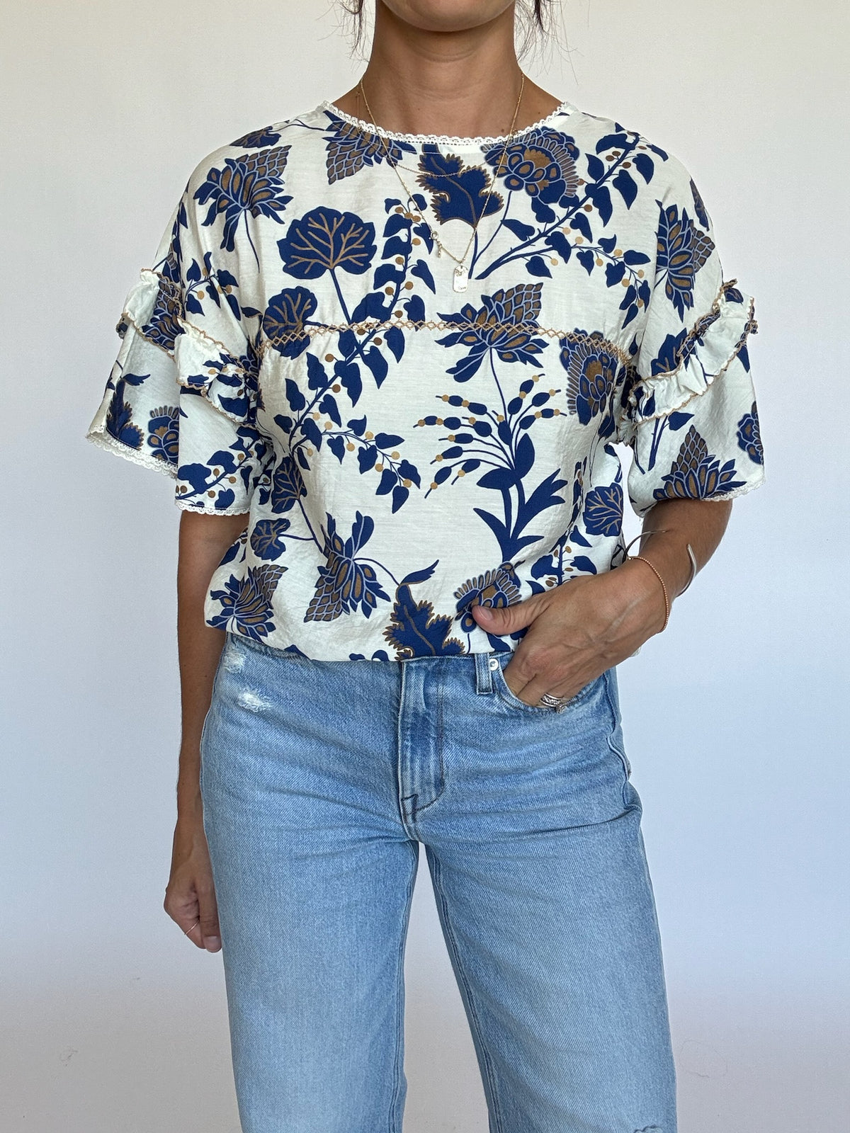 Amelia Tiered Sleeve Top | FINAL SALE