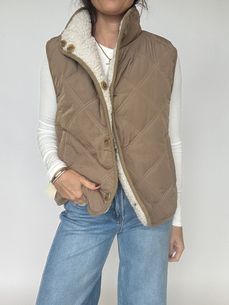 Callie Reversible Sherpa Vest