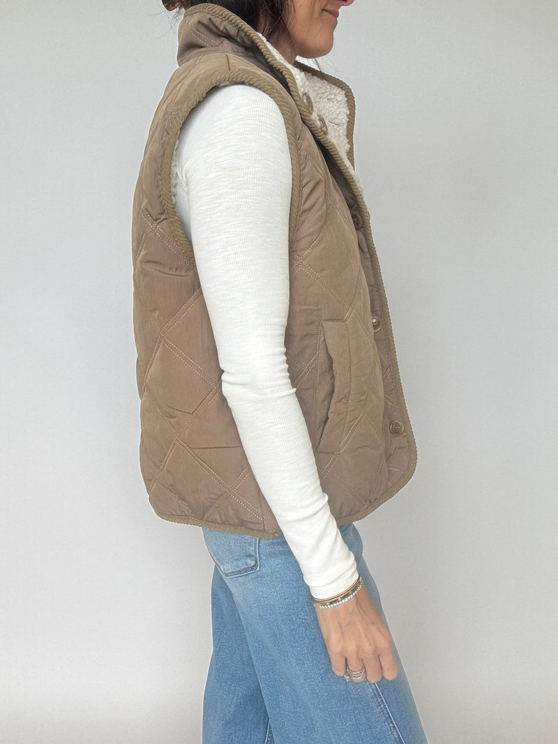 Callie Reversible Sherpa Vest