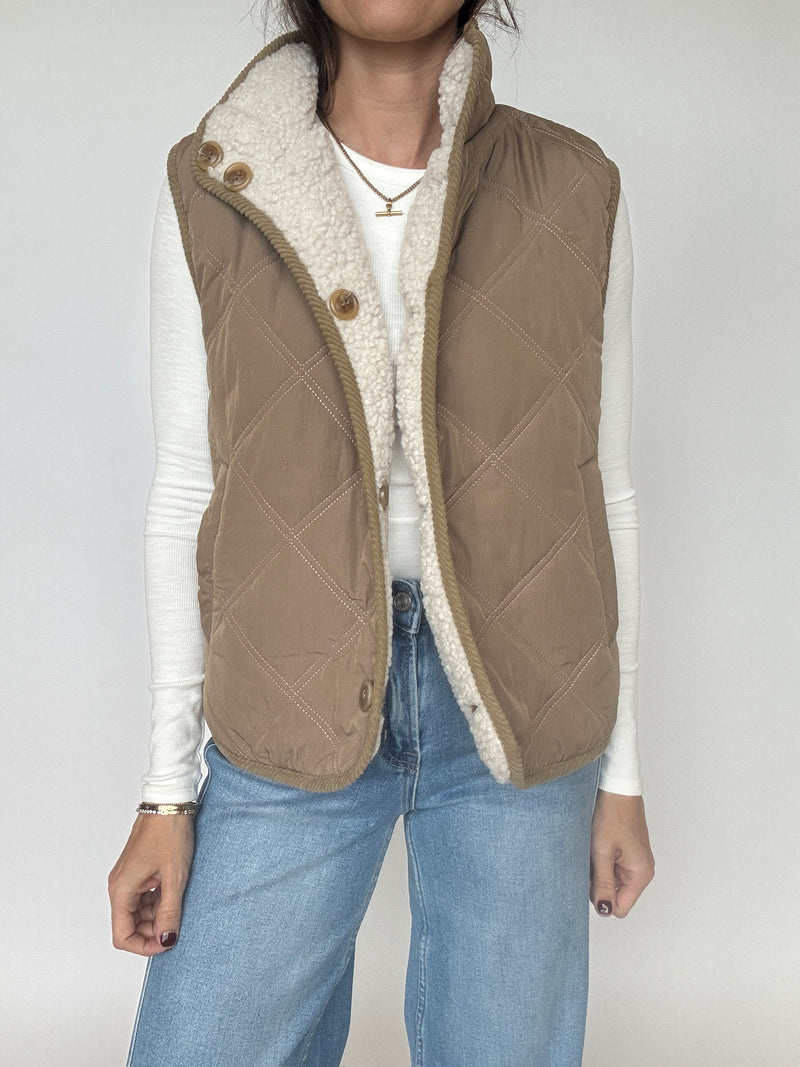 Callie Reversible Sherpa Vest