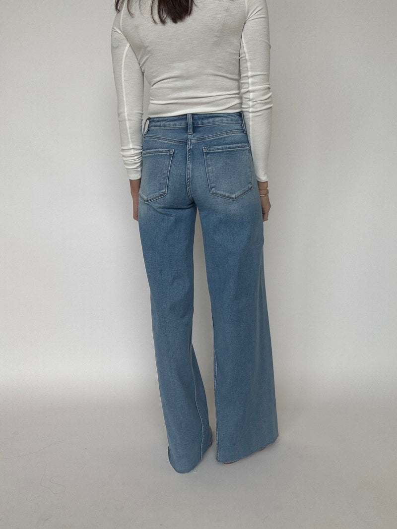 Twist Seam Wide Leg Jeans
