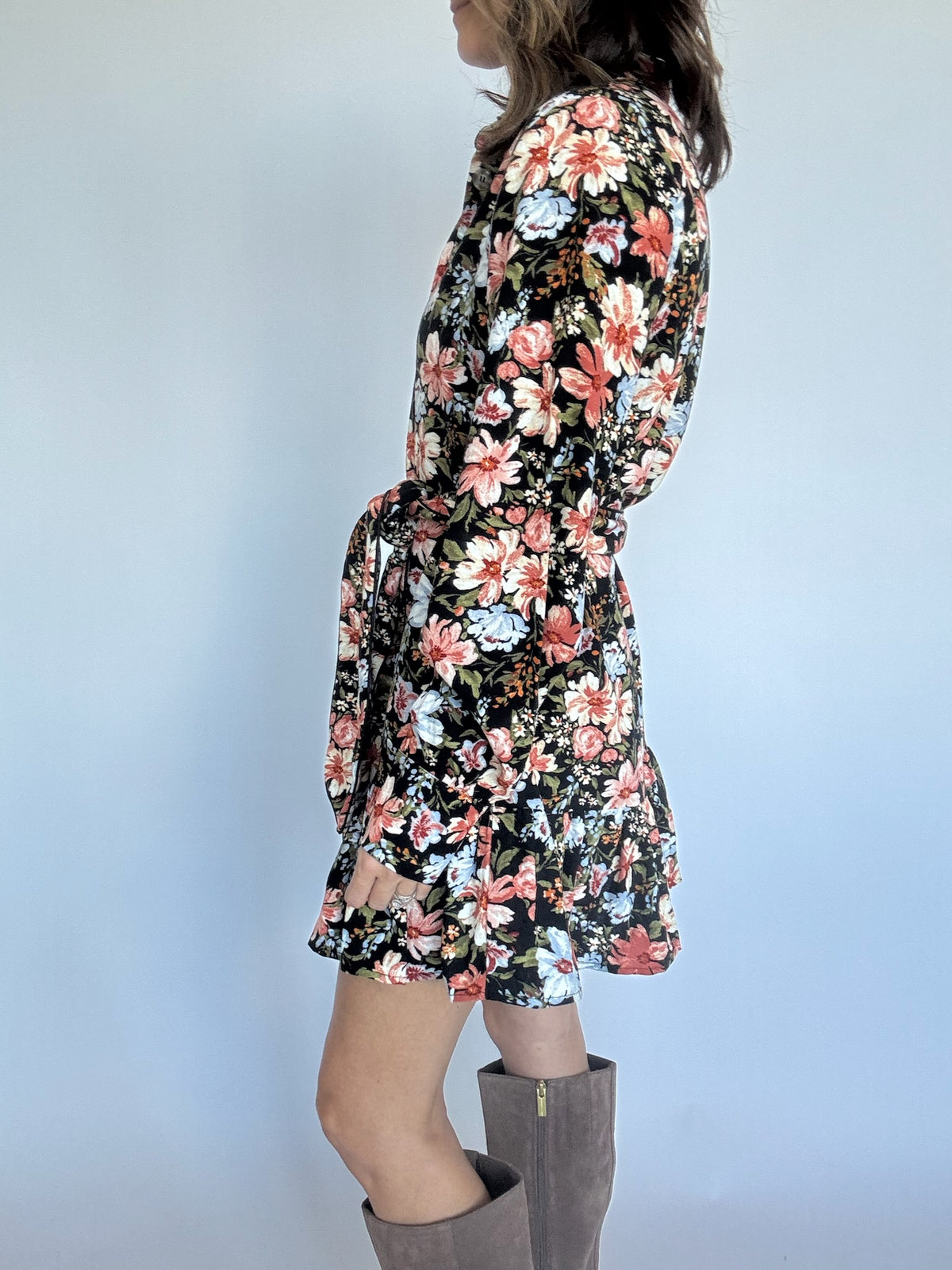 Kelsey Floral Belt Dress