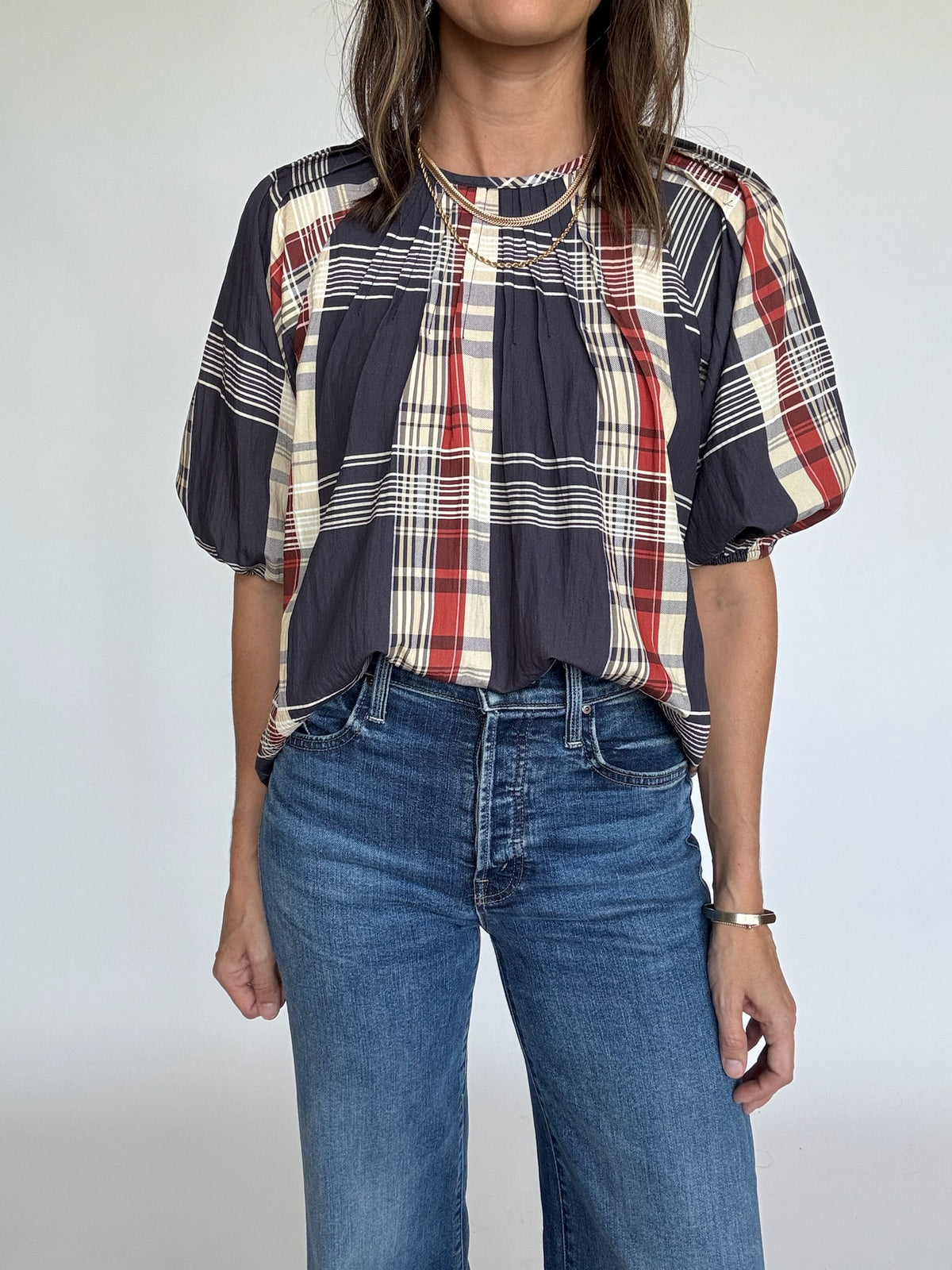 Lizzie Plaid Top