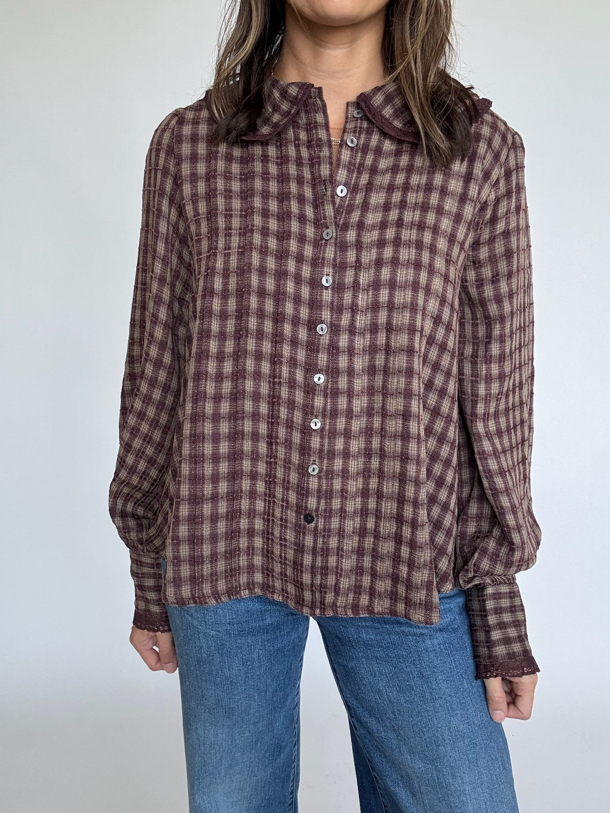 Alexis Plaid Blouse