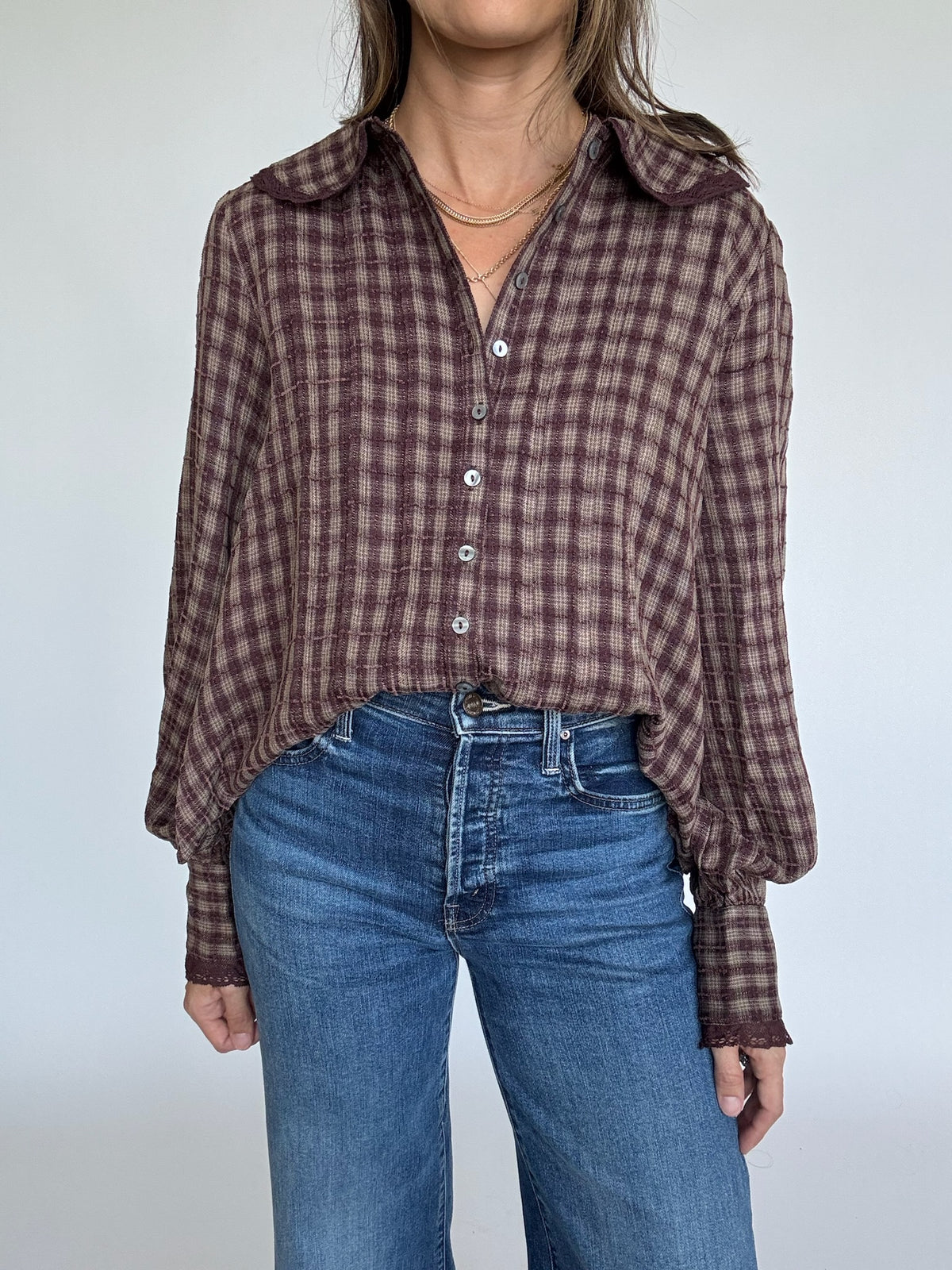 Alexis Plaid Blouse