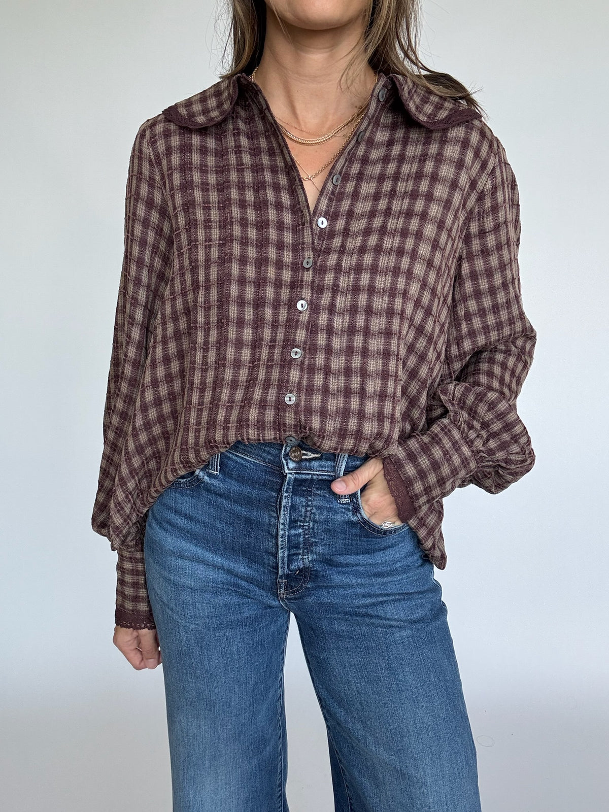 Alexis Plaid Blouse