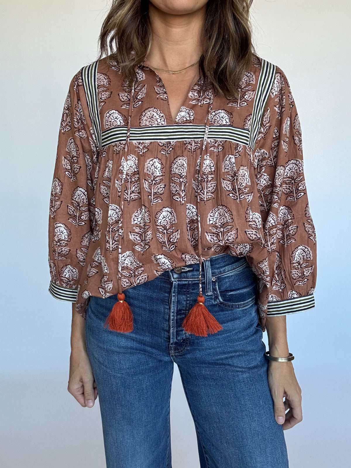 Addison Block Print Top