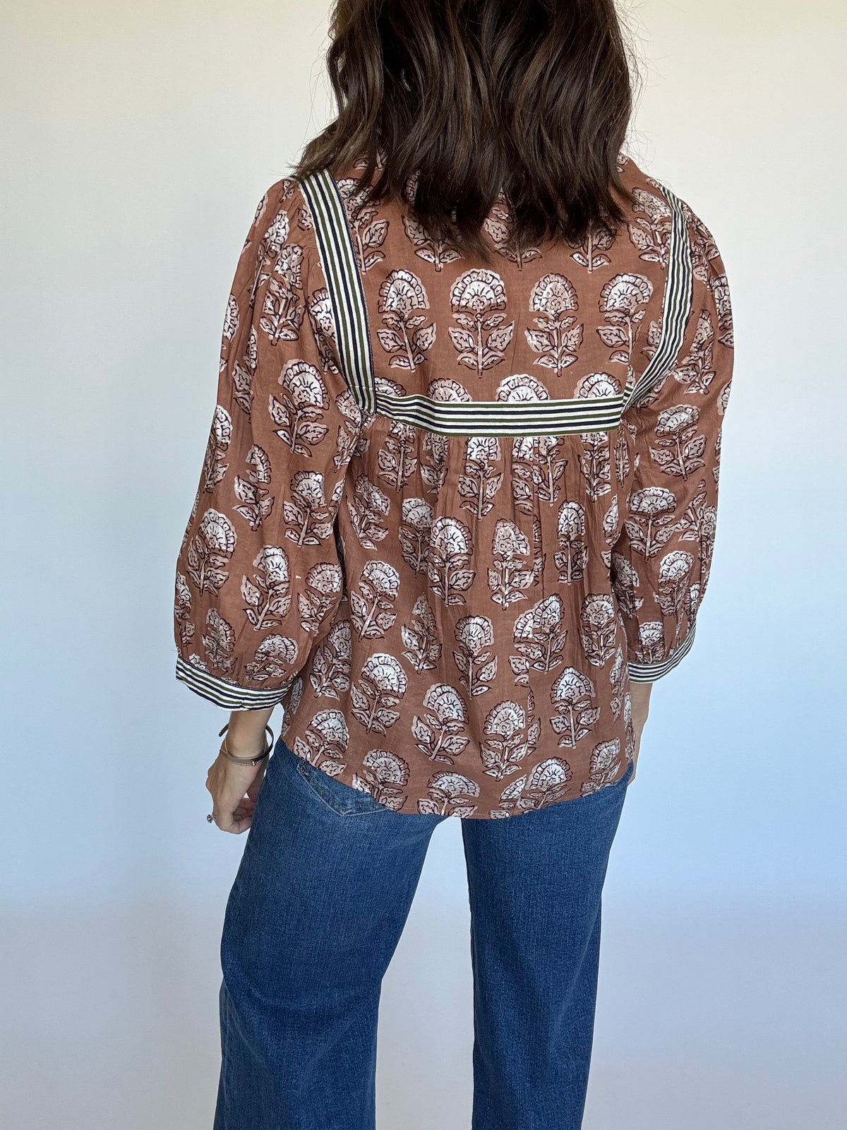 Addison Block Print Top
