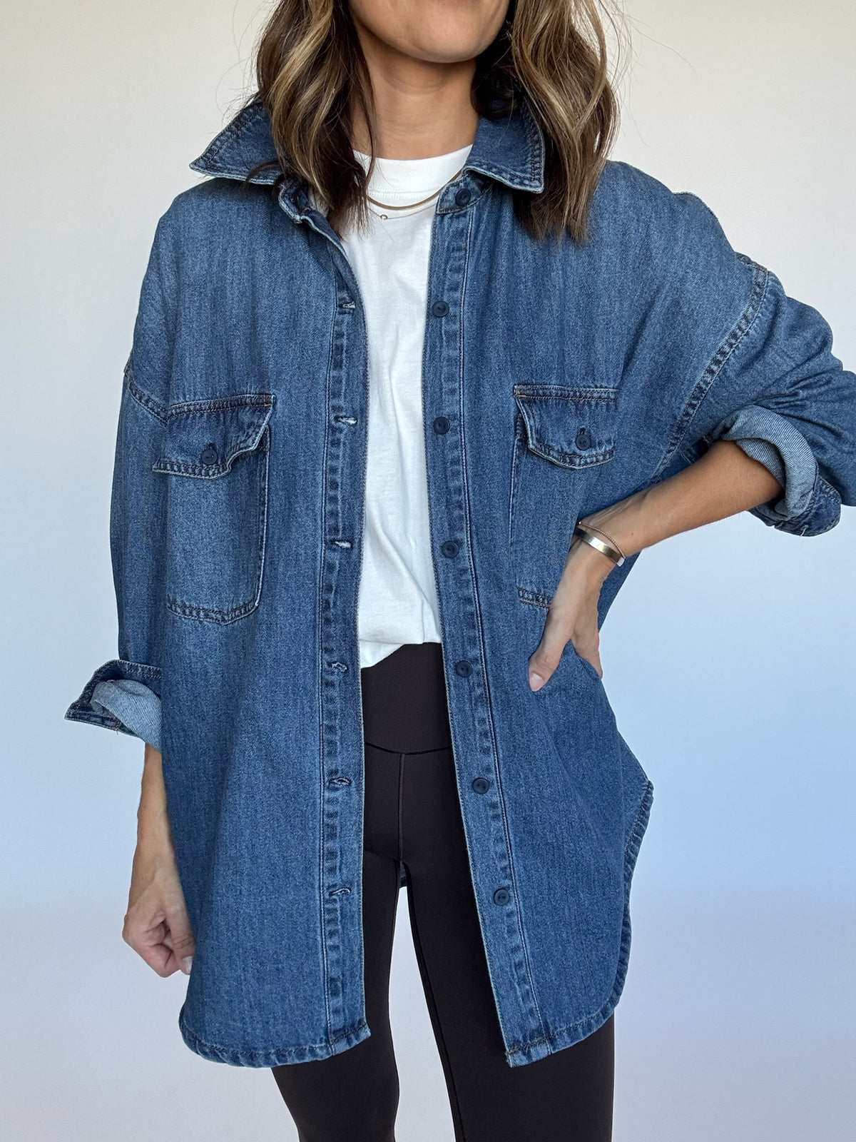 Adeline Denim Oversized Shirt Jacket