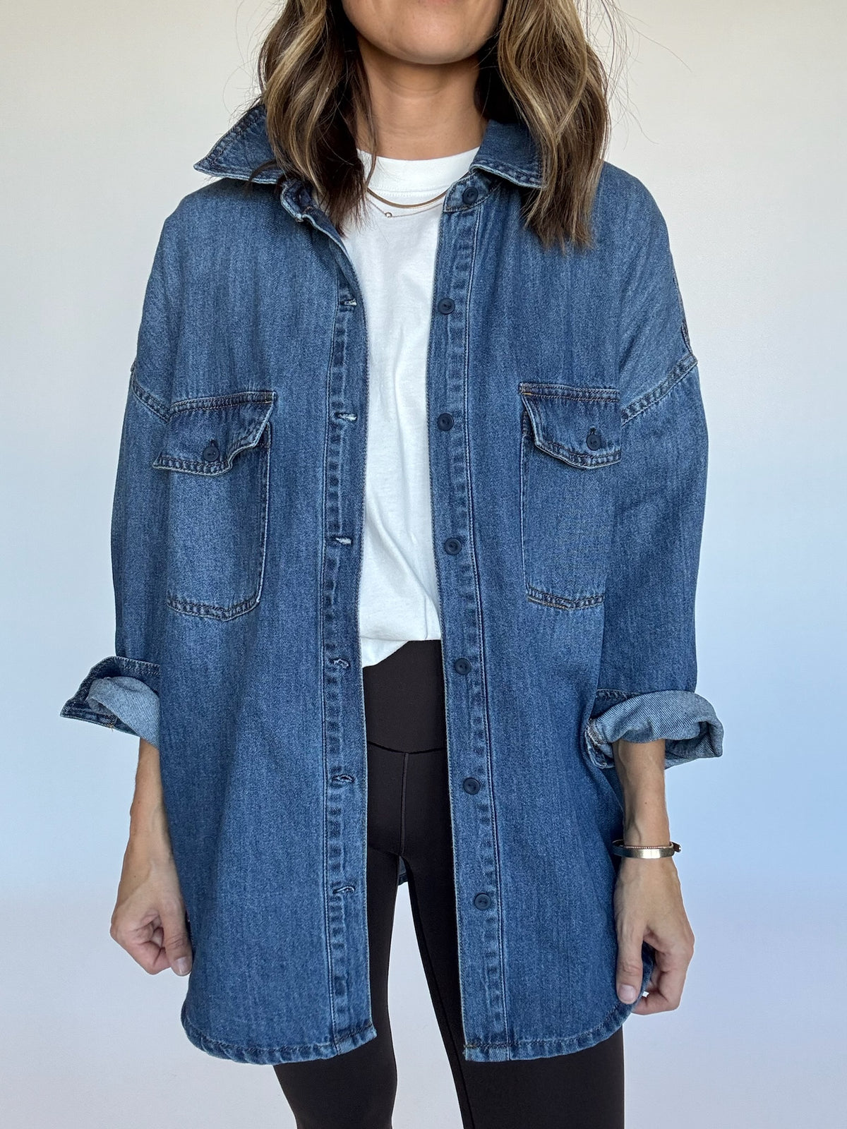 Adeline Denim Oversized Shirt Jacket