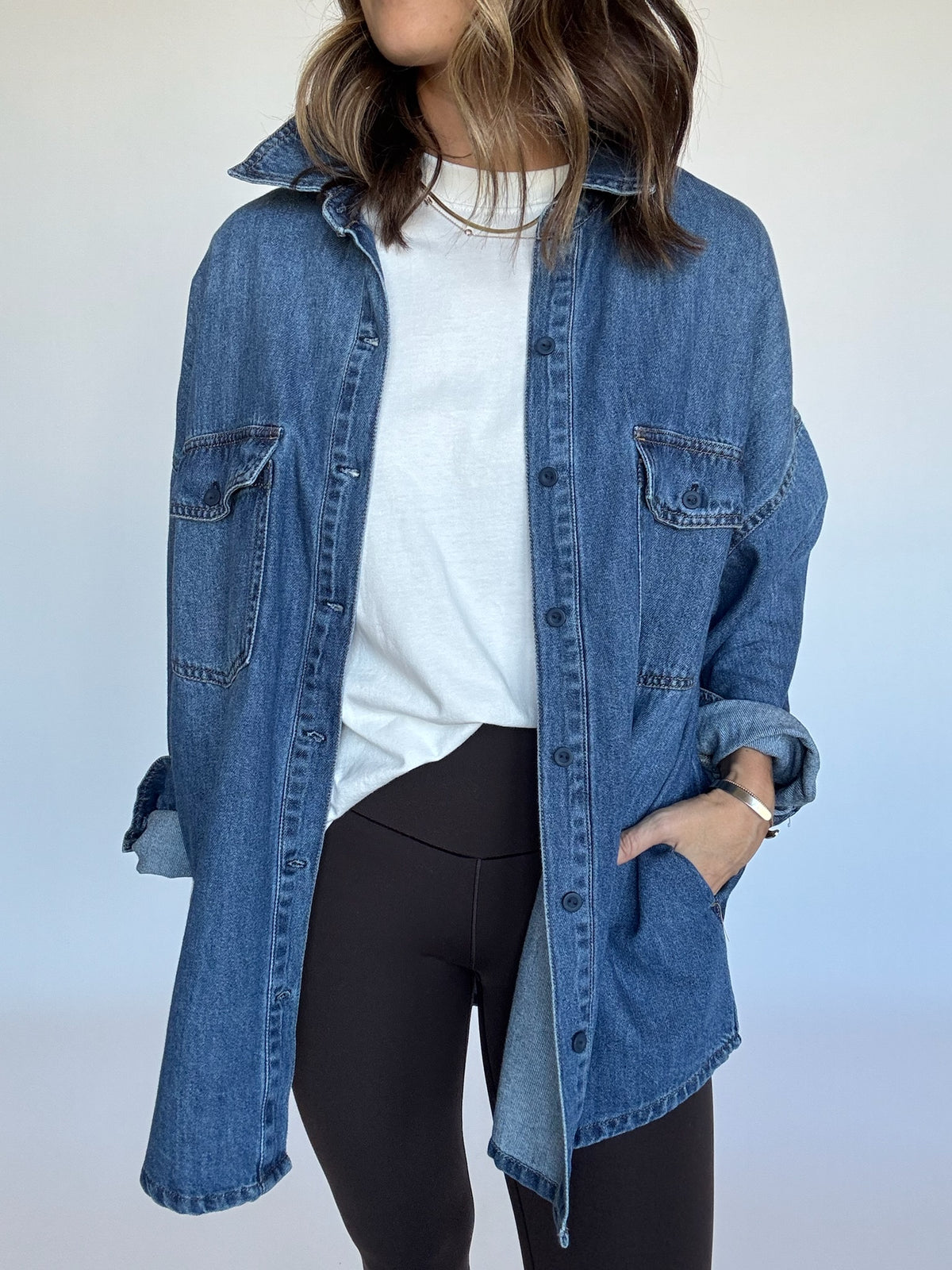 Adeline Denim Oversized Shirt Jacket